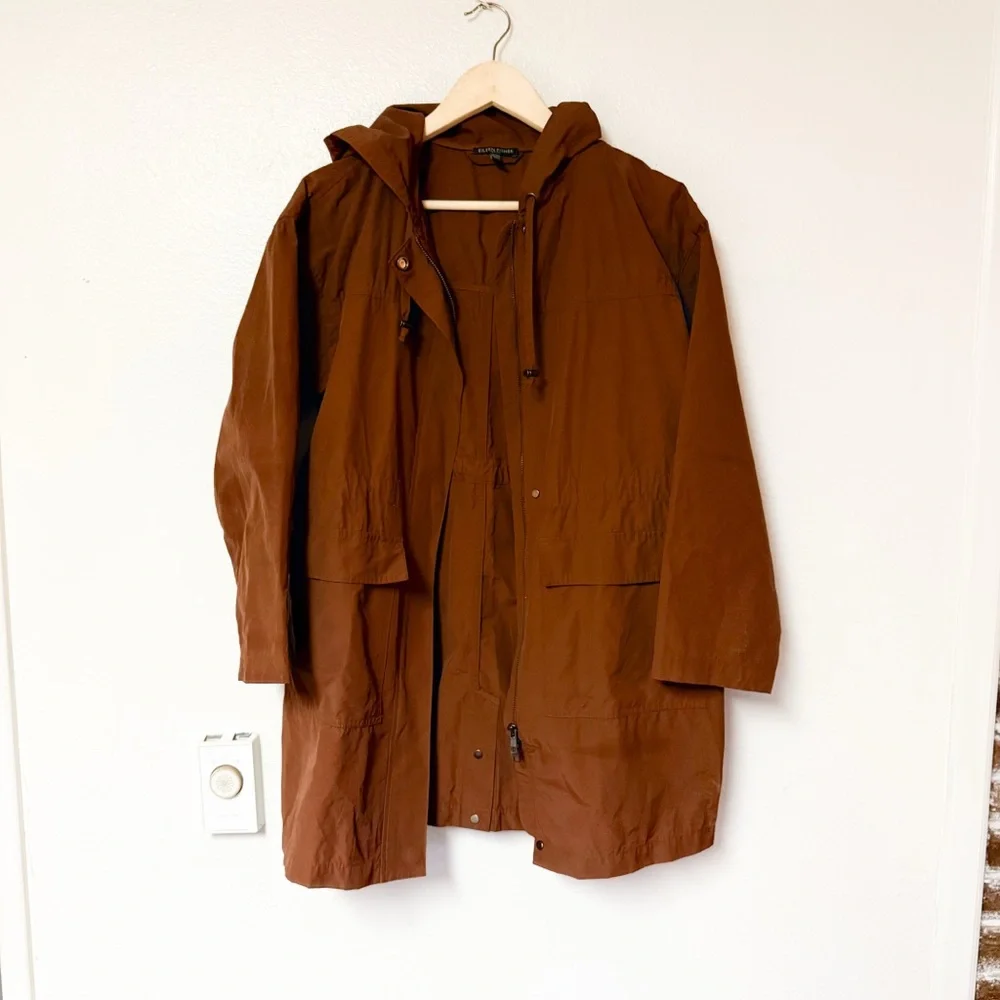 Eileen Fisher Lightweight Organic Cotton Nylon Zip Jacket | Petite Small | EUC - Picture 3 of 9